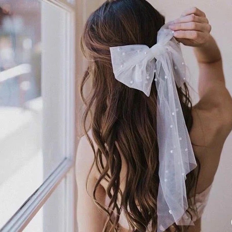 Bridezilla Pearl White Hair Bow
